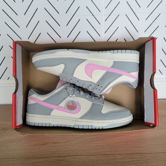 ✨Nike Dunk Low Top Next Nature Sz 9 Women's Shoes Sneakers Gray/Pink DD1873-002 - Picture 7 of 11